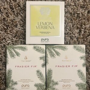 Pura Thymes Frasier Fir x2 and Lemon Verbena Fragrance Refills